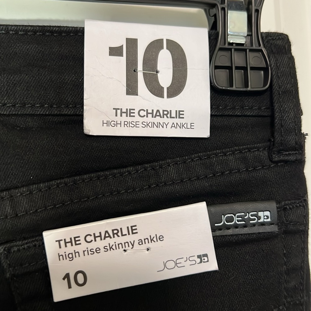 Girls Black High Rise skinny ankle The Charlie Jeans Size 10 NWT - Picture 6 of 10